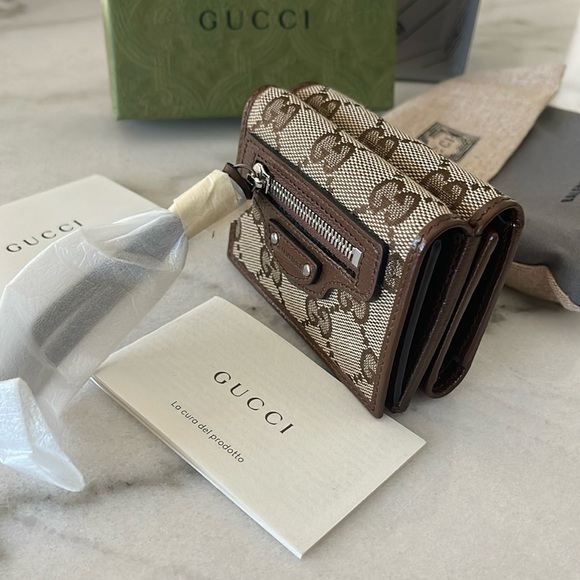 New Authentic GUCCI BALENCIAGA Collab Wallet - Limited Edition! Brown GG Canvas - Picture 7 of 17
